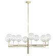 Candelabru modern alama abajururi transparente 10xG9/60W Feme 1976 Jupiter